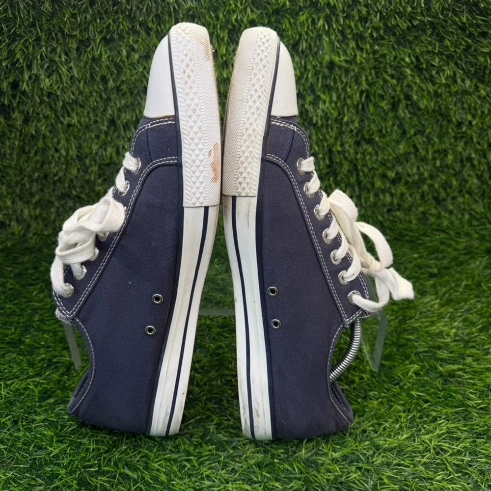 Levi's Canvas Sneaker Mens 13 Navy Blue Low Top Lace Up 719717-MENS Casual Shoes